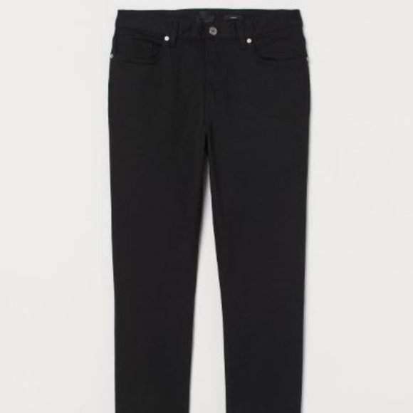 H&M Slim Fit Twill Black Pants W36 - Picture 2 of 6